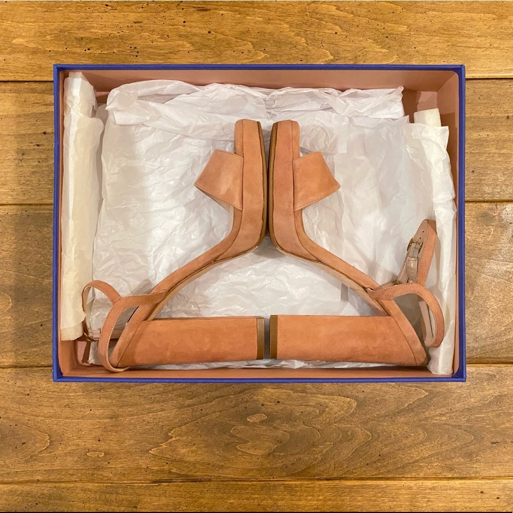 Stuart Weitzman Sunray Desert Rose platforms 5.5